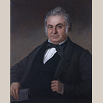 Fig. 1: Governor John Motley Morehead by William Garl Browne Jr. (1823–1894), 1882, Greensboro, NC. Oil on canvas; HOA: 36”, WOA: 29”. Collection of Preservation Greensboro; Acc. 1978.025.003; Gift of Mrs. Robert Edmunds. Photo by VanderVeen.