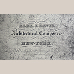 Fig. 9: Alexander Jackson Davis’s business card, ca. 1850. Alexander Jackson Davis Architectural Drawings and Papers, 1804–1900, Acc. 1940.001,00151, Avery Architectural & Fine Arts Library, Department of Drawings and Archives, Columbia University, New York, NY.