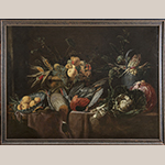 Fig. 12: “Large Fruit Piece,” 18th-century copy in the manner of a 17th-century Dutch Master. Oil on canvas; HOA: 43”; WOA: 58”. Collection of Preservation Greensboro, Acc. 1978.170.001; Photograph by VanderVeen.