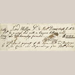 Fig. 8: Bill of sale Robert Deans to Lord Milton for a press bed, delivered 10 July 1749 and settled on 3 October 1749. Reproduced by permission of the National Library of Scotland and courtesy of the owner.
