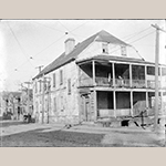 Fig. 25: Henry Laurens House, East Bay and Laurens streets, by George W. Johnson (American, 1886–1930). Glass plate negative; HOA: 3-1/4", WOA: 4-1/4". Image courtesy of the  Gibbes Museum of Art/Carolina Art Association. AN1963.018.0534.