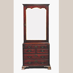 Fig. 28: Lady’s closet by Francis Brodie, 1753, Edinburgh. Padouk with oak, beech, and inlay of brass; HOA: 77”, WOA: 34-1/4”, DOA: 18-3/4”. Collection of The Great Steward of Scotland"s Dumfries House Trust. Image: by the kind permission of TGSSDHT. Copyright: Christie's.