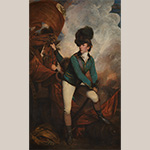 Fig. 21 Colonel Tarleton by Sir Joshua Reynolds (1723—1792); London, England; 1782. Oil on canvas; HOA 236 cm; WOA 145.5 cm. Courtesy of The National Gallery, London, NG5985. In his portrait, Tarleton wore the green jacket that signified his unit – the Green Dragoons.