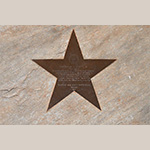 Fig. 23 Jack Jouett memorial plaque at Monticello, 1924. Courtesy of the Thomas Jefferson Foundation at Monticello, photograph by James D. W. Zehmer. Jouett’s daring actions inspired the local chapter of the Daughters of the American Revolution (DAR) to memorialize his efforts with a star-shaped bronze plaque installed at Monticello in 1924. Only the year before, Monticello became a non-profit foundation with plans to open the property to the public. With this plaque, the DAR chapter, named in honor of Jouett, established a memory bridge between themselves as stewards of the American Revolution and Monticello.