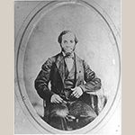 Fig. 27 Peter Fossett by an unknown photographer; Cincinnati, Ohio; ca. 1855. Courtesy of Beverly Gray, original from the collected papers of Pearl Cunningham Brown, Chillicothe, Ohio (2022). Getting Word African American History Department Archive, Family Groups Collection, Hemings/Fossett Families, FG, Box 7, Folder 80 (Charlottesville, VA: Thomas Jefferson Foundation). Peter Fossett settled in Cincinnati, Ohio, after his family purchased his freedom in 1850. His recollections about his childhood at Monticello were published in 1898 and included references to the 1781 silver story as it was told in the Fossett family. Fossett returned to Monticello for a visit in 1900, shortly before his death.