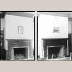 Fig. 3: White Hall Dining Room (left) and Drawing Room (right) from Thomas T. Waterman’s HABS Survey in 1939. The Drawing Room is now installed at MESDA. Note the difference in the cornice and the details on the mantels. Library of Congress.