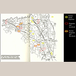 Fig. 8: A 1942 map of the plantations of St. Stephen’s and St. John’s parishes; adapted a map by John Palmer Gaillard in "A World Turned Upside Down: The Palmers of South Santee, 1818-1881" by Louis P. Towles (Columbia: University of South Carolina, 1996).