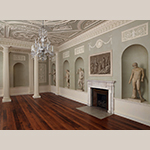 Fig. 10: Lansdowne House, 1766-1769, London, England. Designed by Robert Adam, this interior is an excellent example of the Neoclassical style. Metropolitan Museum of Art.