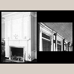 Fig. 18: Springfield Plantation, built in 1818 by Joseph Palmer with northern carpenter George Champlin and hired-out enslaved carpenters of Samuel Porcher. Exterior detail and mantel. Thomas T. Waterman, HABS Survey, 1939. Library of Congress.