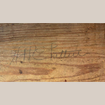 Fig. 6: Signature of Hugh Hugo Chittum on the table illustrated in Fig. 5. Photograph courtesy of the owner.