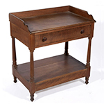 Fig. 11: Washstand, 1825–1850, Shenandoah Valley, VA. Walnut with yellow pine; HOA: 18-1/4”, WOA: 31-1/4”, DOA: 29”. Private collection; Photo courtesy of Jeffrey S. Evans & Associates.