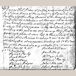 Fig. 1: Marriage Certificate of Thomas Pierce and Hepzibeth Macy, 30 August 1775, New Garden Monthly Meeting Marriage Records, Friends Historical Collection, Guilford College, Greensboro, NC.