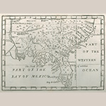 Fig. 3 "Southeastern Territory of North America" from "Reasons for Establishing the Colony of Georgia" (London: Printed for W. Meadows, at the Angel in Cornhill, 1733). HOA 9 1/8”; WOA: 7 1/6”. MESDA Collection Acc. 5860.23, Promised Gift of Thomas A. Gray in honor of Dale L. Couch, TAG 115; 12693.