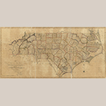 Fig. 1: “…First Actual Survey of the State of North Carolina…,” Jonathan Price and John Strother (surveyors), W.H. Harrison (engraver), C.P. Harrison (printer), 1807, Philadelphia, PA. Ink on paper; HOA: 72 cm, WOA: 152 cm. Library of Congress, Geography and Map Division, Washington, DC, G3900 1808 .P7 Vault. Online: http://www.loc.gov/item/2011593508/ (accessed 27 May 2014.)