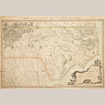 Fig. 2: "A compleat map of North-Carolina from an actual survey…,” John Collett (surveyor), John Bayly (engraver), Samuel Hooper (printer), 1770, London, England. Paper on ink; HOA: 70 cm, WOA: 107 cm. Library of Congress, Geography and Map Division, Washington, DC, G3900 1770 .C6 Vault. Online: http://www.loc.gov/item/83693769/ (accessed 27 May 2014).