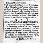 Fig. 7: Price and Strother copyright notice for their map of North Carolina in the 12 March 1796 issue of “North Carolina Gazette” (New Bern).