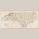 Fig. 19: "…First Actual Survey of the State of North Carolina…," Jonathan Price and John Strother (surveyors), W.H. Harrison and Robert DeSilver (engravers), 1808 improved to 1826, Philadelphia, PA. Ink on paper; HOA: 72 cm, WOA: 159 cm. Bibliothèque nationale de France, Paris, France; call no. FRBNF40745384. Online: http://catalogue.bnf.fr/ark:/12148/cb40745384d/PUBLIC (accessed 27 May 2014).