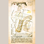 Fig. 3: Plan of Bethania, North Carolina, surveyed and drawn by Christian Gottlieb Reuter, 1759, Wachovia Area, NC. Ink and watercolor on paper. Collection of the Moravian Archives, Northern Province, Bethlehem, PA, MESDA Object Database file S-1657.