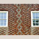 Fig. 26: Decorative brickwork attributed to William Craig seen on the west side of the Salem Boys' School (1794).