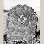 Fig. 11: Gravestone of Felix Clodfelter, ca. 1814, Bethany United Church of Christ Graveyard, Midway, Davidson Co., NC. MESDA Object Database file G-137.