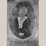 Fig. 29: Portrait of Elizabeth Henkel on an engraved plate for the Henkel Press, unknown artist, ca. 1810, New Market, Shenandoah Co., VA. Copper; HOA: 4-3/4”, WOA: 3-1/4”. MESDA Collection, Acc. 5550.4b.