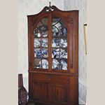 Fig. 53: Corner cupboard, ca. 1825, from the Mordecai Collins estate in Floyd Co., IN. Private collection. MESDA Object Database file S-13871.