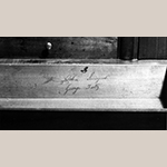 Fig. 65: Signature of John Swisegood on the desk in Fig. 63.