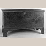 Fig. 121: Chest by Jesse Clodfelter, 1845, Davidson Co., NC. Walnut with tulip poplar; HOA: 41-1/2", WOA: 24", DOA: 18-1/4". Private collection. MESDA Object Database file S-11832.