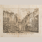 Fig. 16: “A View of the Natural Bridge in Virginia,” engraved by Samuel Lewis, 1794, published by Mathew Carey, Philadelphia, PA; reproduced in Thomas Jefferson's “Notes on the State of Virginia,” third American edition (New York: Printed by M. L. and W. A. Davis for Furman & Loudon, 1801). Collection of the Colonial Williamsburg Foundation, Acc. 2017-233, Gift of Mr. and Mrs. Richard F. Barry, III, Mr. and Mrs. Macon F. Brock, Mr. and Mrs. David R. Goode, Mr. and Mrs. Conrad M. Hall, Mr. and Mrs. Thomas G. Johnson, Jr., Mr. and Mrs. Charles W. Moorman, IV, and Mr. and Mrs. Richard D. Roberts.