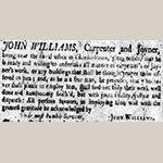 Fig. 11. John Williams advertisement, "The South Carolina Gazette," 4 June 1750.