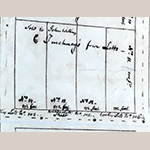Fig. 12. Plot map detailing Lots #13 and #14 sold to Alexander Garden and held in trust for John Williams. The Pinckney Papers. Library of Congress.