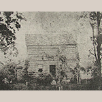 Fig. 10: The Crawford-Anderson-Truan log house built c.1790 by John Crawford on Whites Creek, Knox County, Tennessee. This image was captured c.1870 by Auguste J. Truan.