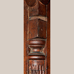 Fig. 48: Detail of capital (proper left side) on tall chest of drawers illustrated in Fig. 46. Photograph courtesy of Brunk Auctions, Asheville, North Carolina.