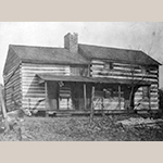 Fig. 50: Log house built c. 1796 by Thomas Hall (1758-1833) on the north side of Black Oak Ridge, Knox County, Tennessee. Collection of the Calvin M. McClung Historical Collection, Knox County Public Library, Knoxville, Tennessee.