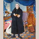 Fig. 6: “Portrait of a Clergyman (Martin Luther)” attributed to Frederick Kemmelmeyer (w.1788-1816); probably Baltimore, MD; circa 1788-1799. Oil on canvas; HOA: 58-5/8”, WOA: 48-1/4”. Collection of the Corcoran Gallery of Art, acc. no. 1981.23.