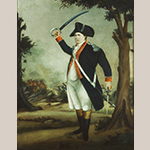 Fig. 13: “General William Darke (1736-1801) at the Battle of the Miami Indians” attributed to Frederick Kemmelmeyer (w.1788-1816); Jefferson County, VA (now WV); circa 1791-1801. Oil on paper; HOA: 25”, WOA: 20”. Collection of the Museum of Early Southern Decorative Arts (MESDA), acc 973.3.