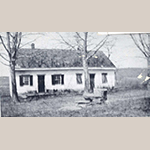 Fig. 11: Upper Ridge Meeting House, 1791 (destroyed by fire in the 20th century), Apple Pie Ridge, north of Winchester, VA; unknown photographer, ca.1900. Collection of the Stewart Bell Jr. Archives, Walker Bond Family Papers, Winchester-Frederick County Historical Society Collection, no. 163-38 wfchs, Handley Regional Library, Winchester, VA.