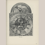 Fig. 39: Detail of the dial on the clock illustrated in Fig. 38. Illustrated in Edward E. Chandlee, “Six Quaker Clockmakers” (Stratford, CT: New England Publishing, 1975), 118, fig. 63.
