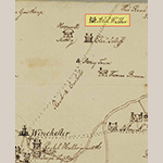 Fig. 49: Detail highlighting the Abel Walker House in relation to Hopewell Meeting House from the map illustrated in Fig. 9.