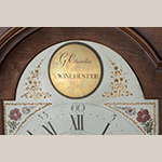 Fig. 51: Detail of the engraved signature of Goldsmith Chandlee on the brass boss attached to the dial on the clock illustrated in Fig. 50.