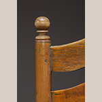 Fig. 80: Detail of the ball finial and paint remnants on the chair illustrated in Fig. 75.