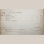 Fig. 83: Detail from James Wood Ledger Book showing James Wood’s accounts with Richard Fawcett (d.1789), 1749–1753. Archives Collection, Museum of the Shenandoah Valley.