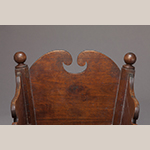 Fig. 86: Detail of the headboard and ball finials on the cradle illustrated in Fig. 85.