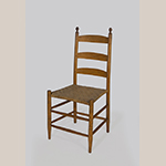 Fig. 99: Chair, 1830–1860, probably southern Frederick Co., VA. Hickory (or possibly ash) and white oak; HOA: 36-3/4”, WOA: 17-1/2”, DOA: 15”. Private collection. Photograph by Gary Albert.