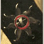 Fig. 20: Detail of the badge on the sword belt from the Thomas Coram portrait of William Washington illustrated in Fig. 1.