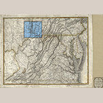 Fig. 1: "A New Map of Virginia with Maryland, Delaware & v.," drawn by Samuel Lewis (1753/54–1822), engraved by William Hooker (1782–1856), and published by T. L. Plowman, 1814, Philadelphia, PA. Ink on paper with watercolor; HOA: 20-2/3", WOA: 26-3/4". Library of Congress Geography and Map Division, G3790 1814.L4, Washington, DC; available online: https://www.loc.gov/item/2008621667/ (accessed 28 August 2019).