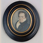 Fig. 3: Miniature portrait of Peter Townsend (1770–1857) by George W. L. Ladd, circa 1815. Inscribed: "Geo. W.L. Ladd / Portrait in Miniature / Painter." Watercolor on ivory; HOA: 2-5/8", WOA: 2-1/8". Collection of the New-York Historical Society, Acc. 1967.15, Gift of Peter Townsend Hornor.