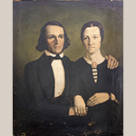 Fig. 13: Portrait of John Christopher Columbus Feaster (1819–1899) and his wife Martha Ann Cason (1820–1907) by George W. L. Ladd, 1842–1844. Signed: "Ladd, pinx[t]." Oil on canvas; HOA: 38-1/2", WOA: 32". Collection of the Fairfield County Museum, Winnsboro, SC.