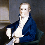 Fig. 2: Portrait of Leonard Harbaugh (1749–1822) by Lewis Clephan; Washington, DC; 1795-1805. Oil on mahogany panel; HOA: 9-3/4"; WOA 8-5/16”. MESDA Collection, Acc. 2501.