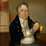 Fig. 4: Portrait of Otho Berry Beall (1790–1853) by Lewis Clephan; Ritchie, Prince George’s County, MD or Washington, DC; 1813–20. Oil on canvas; HOA: 33-1/4”; WOA: 25-1/4”. MESDA Collection, Acc. 4347.2. Gift of Mrs. Forrest D. Bowie in memory of Mr. Forrest D. Bowie.